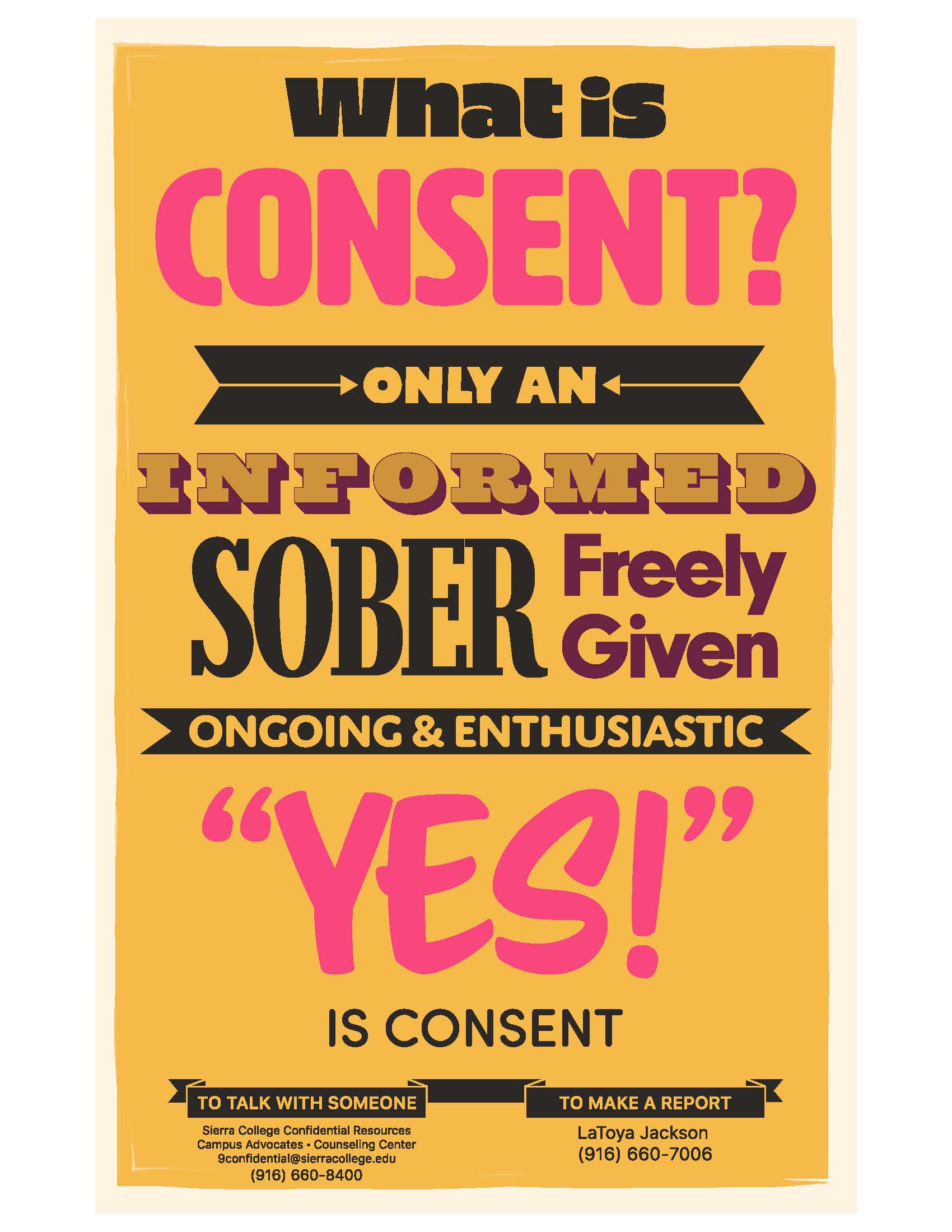 Consent Posters The Sexual Violence Dialogue At Sierra College 