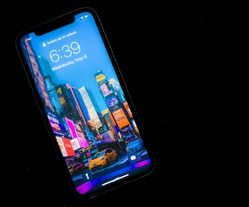 An iPhone lock screen