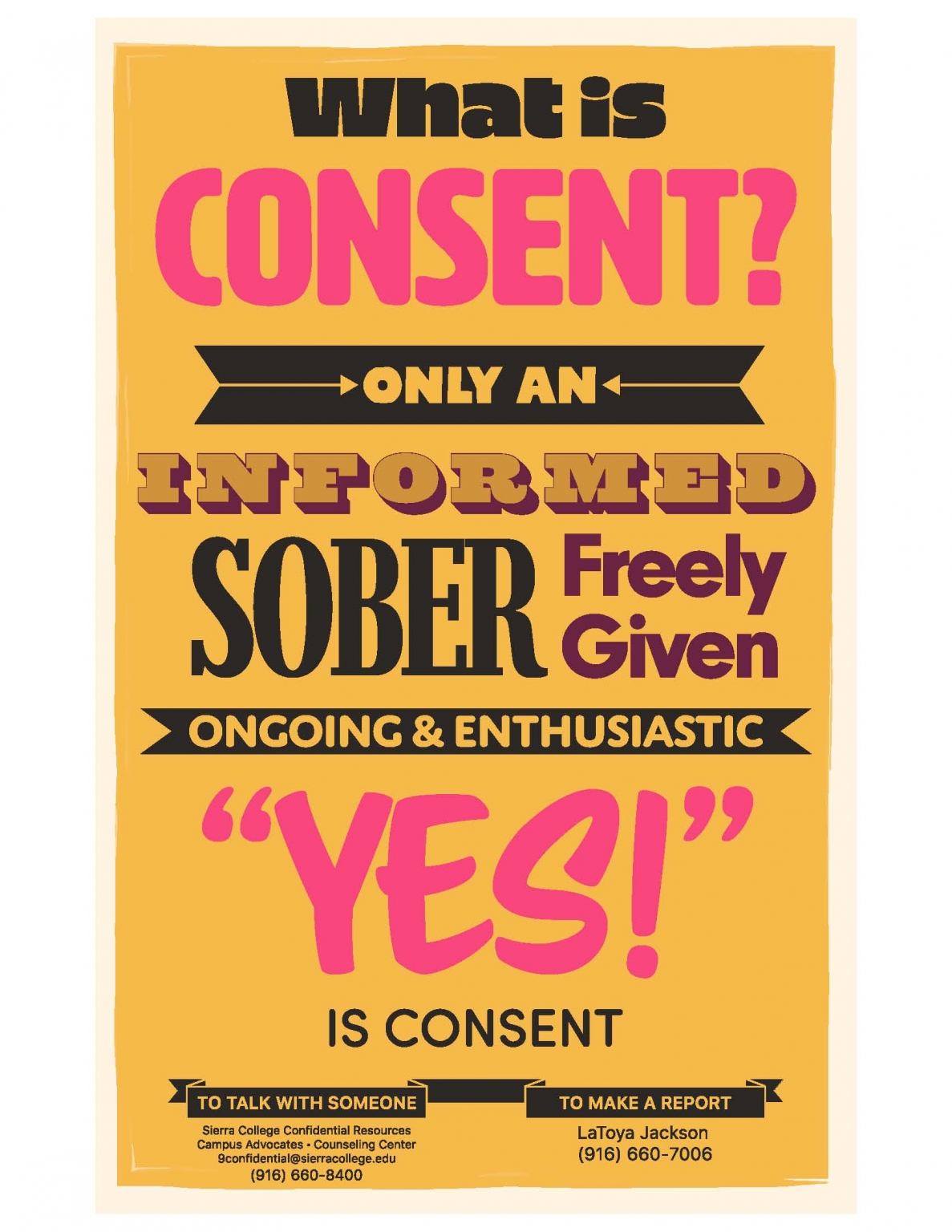 Consent Posters The Sexual Violence Dialogue At Sierra College 