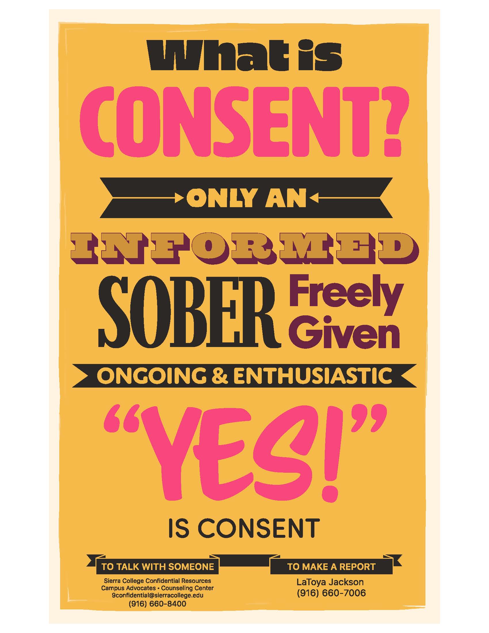 Consent Posters The Sexual Violence Dialogue At Sierra College Roundhouse 8865