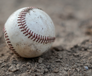 baseball on dirt